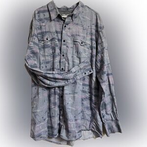 Men’s Wrangler retro premium long sleeve snap shirt size 3XT